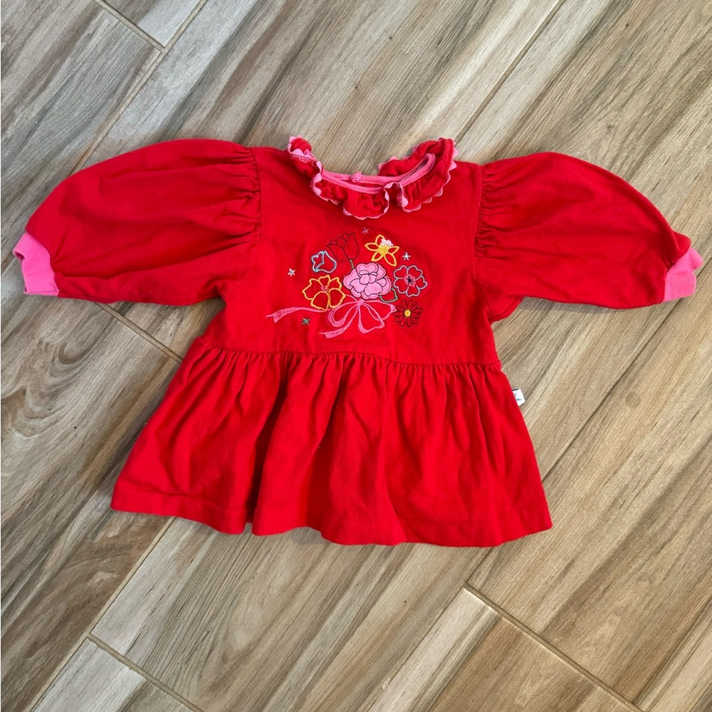 Vintage Little Me Shirt Top Floral Size 12-18 Months
